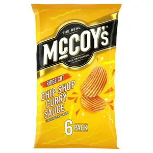 McCoy's Curry Sauce Flavour Ridge Cut Potato Crisps x6 25g