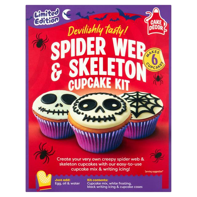 Cake Décor 232g Spider Web & Skeleton Cupcake Kit, Limited Edition - gallery image 1