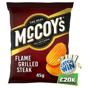 McCoy's Steak Flavour Flame Grilled Potato Crisps 45g
