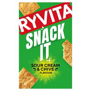 Ryvita Thins Snack It Sour Cream & Chive Flatbread Snacks 125g - video