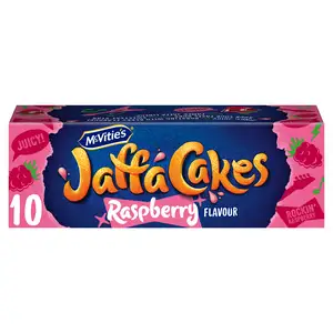 McVitie's Jaffa Cakes Original Biscuits Raspberry Flavour Cakes x10 110g