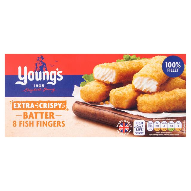 Young's Extra Crispy Batter Fish Fingers x8 240g