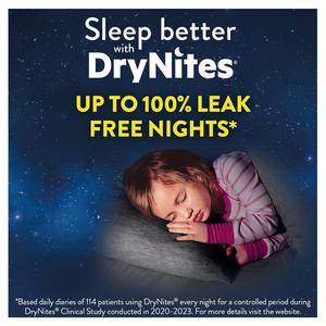 Huggies DryNites Girls Pyjama Pants for Bedwetting Age 3-4 Years 12-21kg x16 - gallery image 2