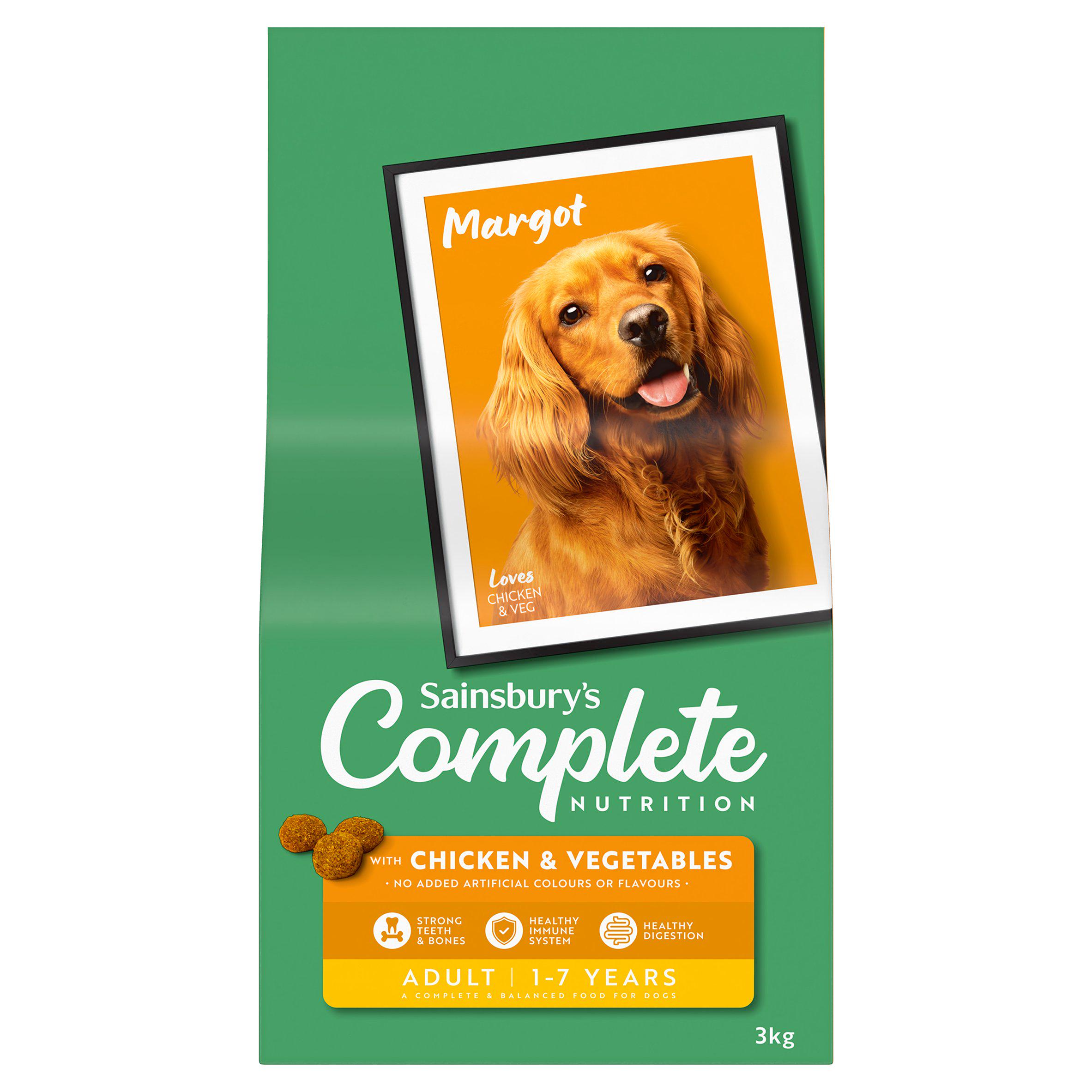 Sainsbury's Adult Complete Nutrition Chicken & Veg Dry Dog Food 3kg