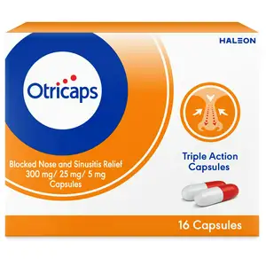 Otrivine Otricaps Blocked Nose & Sinusitis Relief Capsules x16