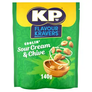 KP Flavour Kravers Coolin' Sour Cream & Chive Flavour Peanuts 140g