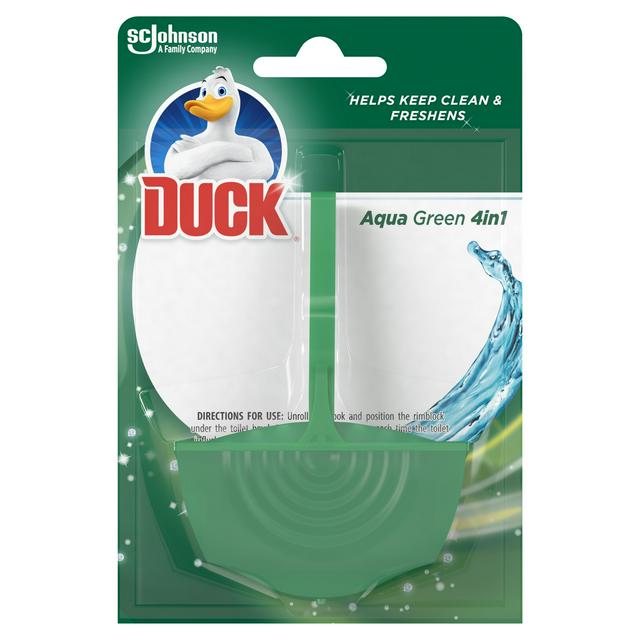 Duck Aqua Green Rim Block Toilet Cleaner 36g