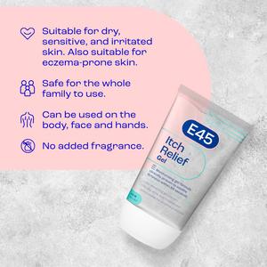 E45 Itch Relief Gel Moisturiser for Irritated & Dry Skin 150ml - gallery image 2