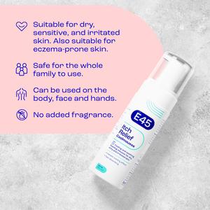 E45 Itch Relief Cool Mousse Moisturiser for Irritated & Dry Skin 150ml - gallery image 2