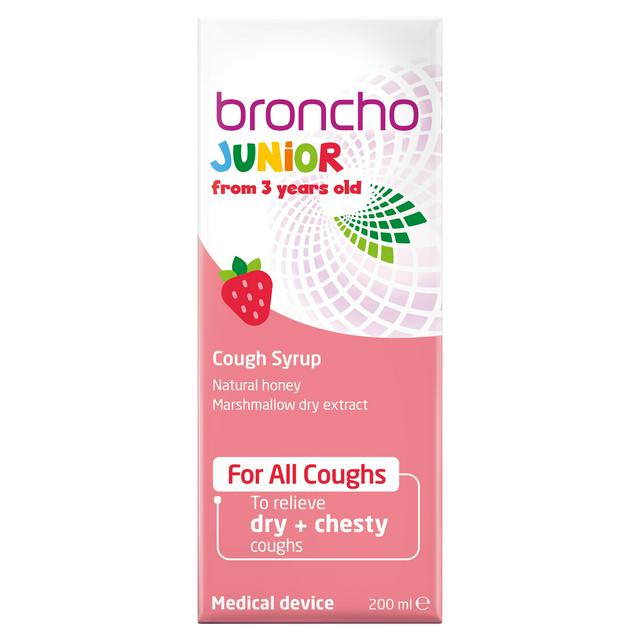 Bronchostop Junior Childrens Cough Syrup For Kids Aged 3+ 200ml - gallery image 1
