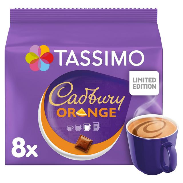 Tassimo Cadbury Orange Hot Chocolate Pods x8