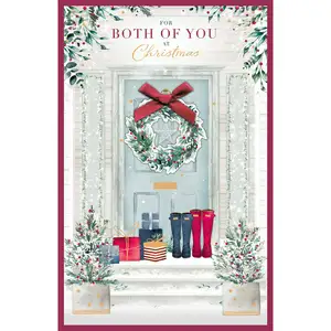 Gibson For Both of You at Christmas Front Door With Christmas Wreath Design Greeting Card