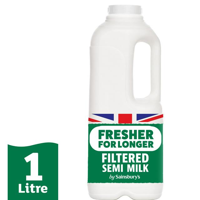 Sainsbury’s 1L Fresher For longer Filtered Semi Skimmed Milk - gallery image 1
