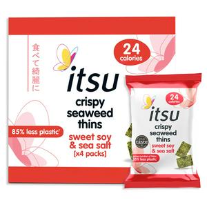 itsu Crispy Seaweed Thins Sweet Soy & Sea Salt 4x5g