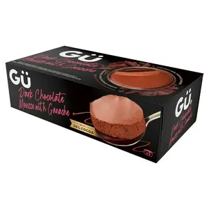 Gü Dark Chocolate Mousses with Ganache Desserts 2x70g 