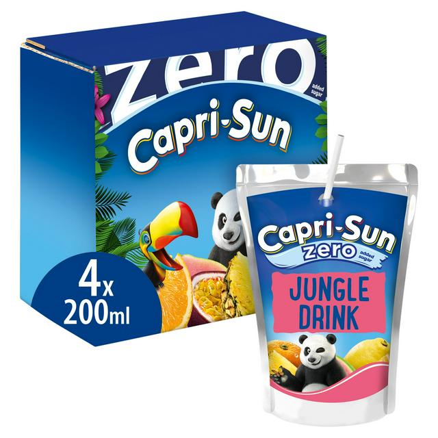 Capri Sun 4 x 200ml Zero Jungle Kids Juice Drink - gallery image 1