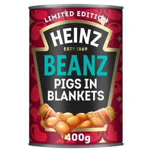 Heinz Beanz Pigs in Blankets with Christmas Seasoning, Limited Edition 400g