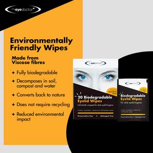 The Eye Doctor Biodegradable Eyelid Wipes x20 - gallery image 6