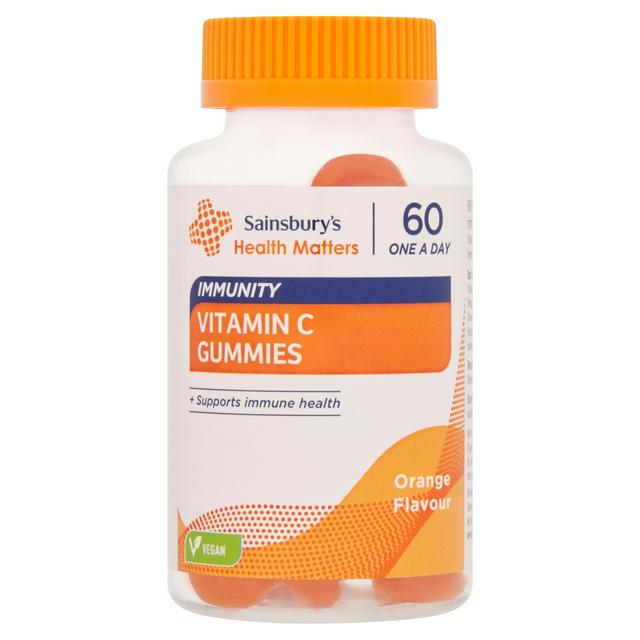 Sainsbury's Health Matters Orange Flavour Immunity Vitamin C Gummies One a Day x60 - gallery image 1