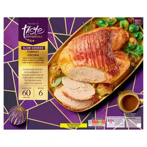 Sainsbury's Slow Cooked British Turkey Crown with Streaky Bacon & Stuffing, Taste the Difference 2.4kg