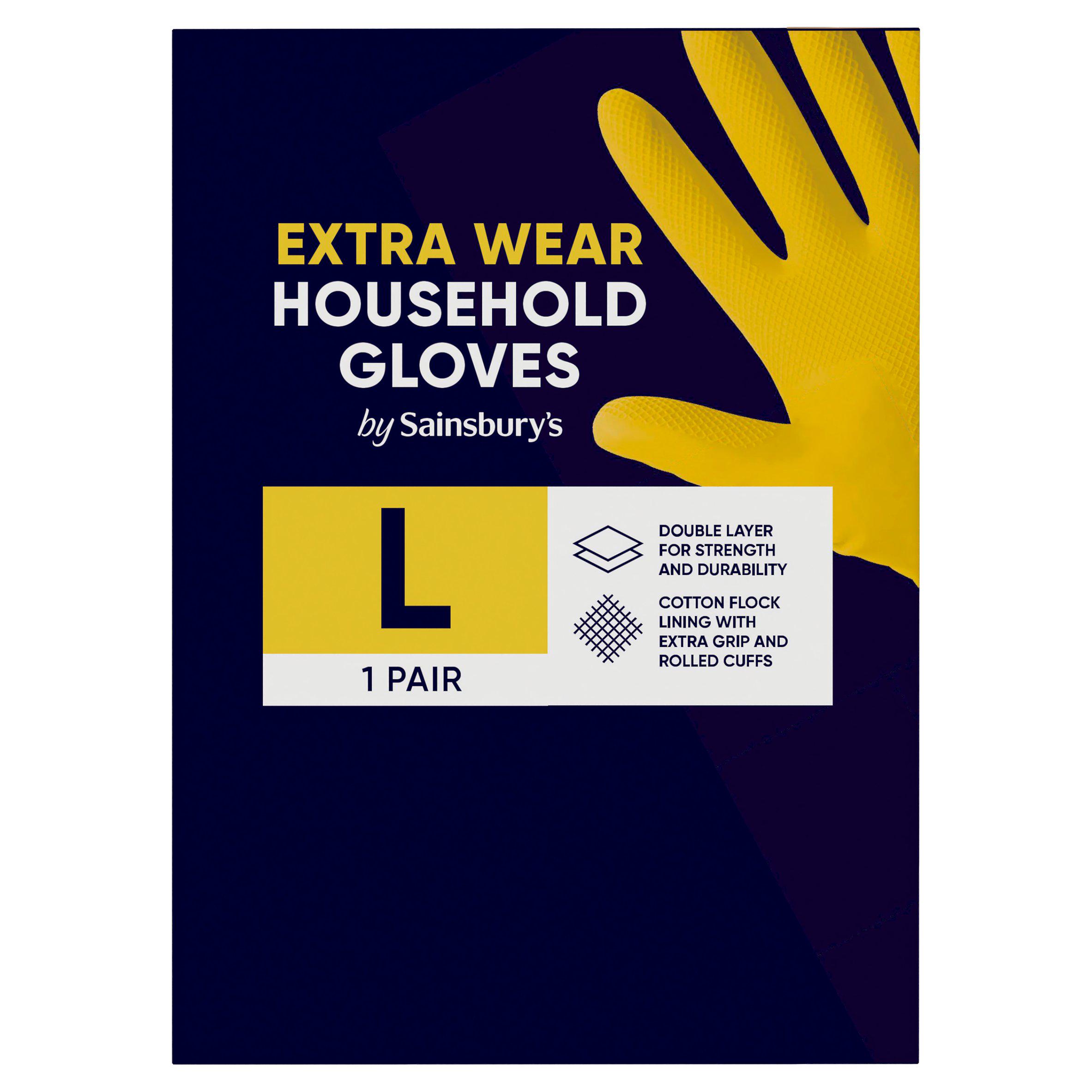 Sainsbury's Extra Wear Household Gloves Large 1 Pair
