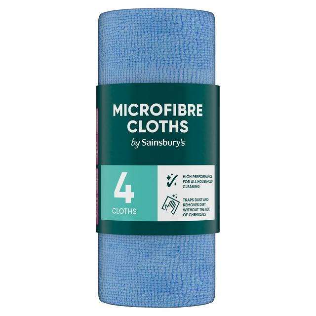Sainsburys Sainsbury's Microfibre Cloths x4