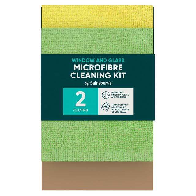 Sainsburys Sainsbury's Window & Glass Microfibre Cleaning Kit