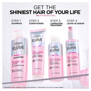 L'Oréal Paris Elvive Glycolic Gloss Sulphate Free Shampoo for Dull Hair 200ml - gallery image 4