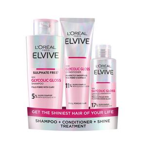 L'Oréal Paris Elvive Glycolic Gloss Sulphate Free Shampoo for Dull Hair 200ml - gallery image 5