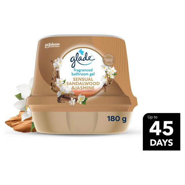 Glade Bathoom Gel Air Freshener Sandalwood Jasmine 180g | Sainsbury's