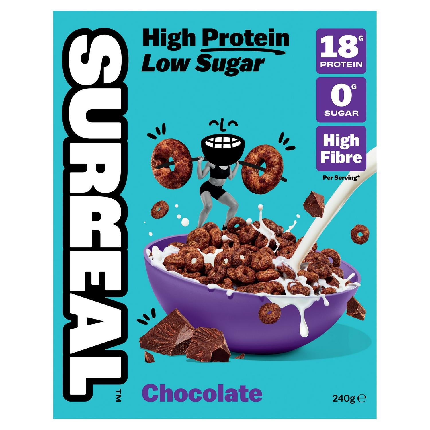 Surreal Cocoa High Protein Zero Sugar Gluten Free Cereal 240g