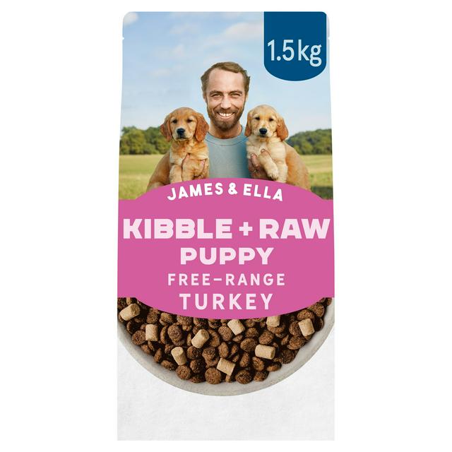 James Ella Kibble Raw Free Range Turkey Puppy Food 1.5kg Sainsbury s