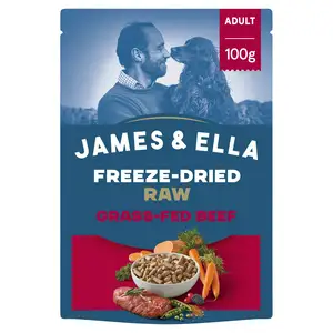 James & Ella Freeze Dried Raw Grass Fed Beef Dog Food 100g