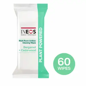 Ineos Next Gen Antibacterial Multi Room Bergamot + Cedarwood Wipes x60