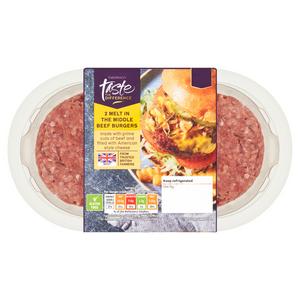 Image forSainsbury's Melt In The Middle Burger, Taste the Difference 340g