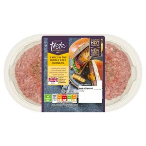 Image forSainsbury's Melt In The Middle Burger, Taste the Difference 340g