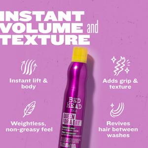 Bed Head by TIGI Queen for a Day Volume Thickening Spray for Fine Hair 311ml - gallery image 3