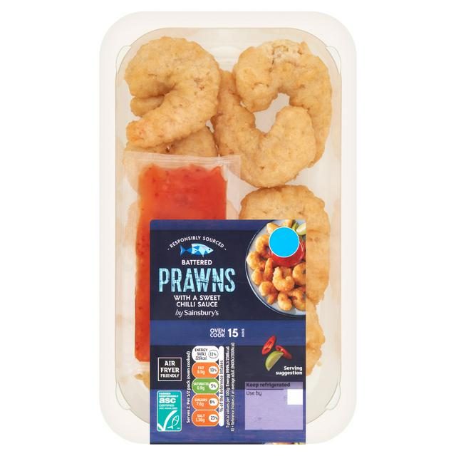 Sainsburys Battered ASC King Prawns with a Sweet Chilli Sauce 200g