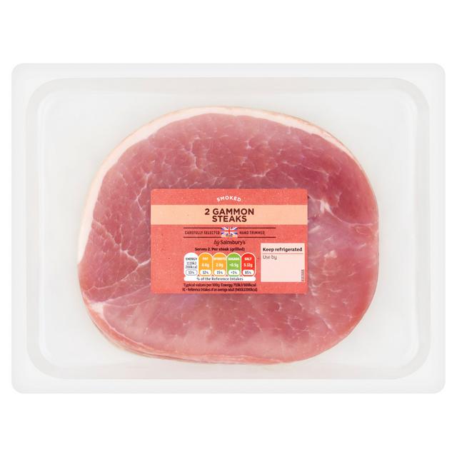 Sainsburys Smoked Gammon Steaks x2 450g