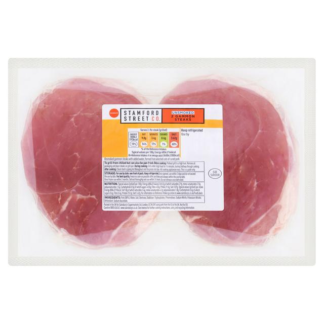 Stamford Street Co . Unsmoked Gammon Steaks x2 300g