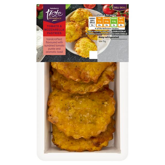 Taste the Difference Sainsbury's Tomato & Mozzarella Pastries, Limited Edition, Taste the Difference 100g