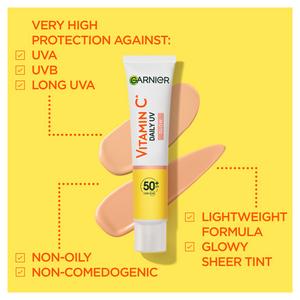 Garnier Vitamin C Daily UV Brightening Fluid Sheer Glow SPF 50+ for All Skin Types 40ml - gallery image 4