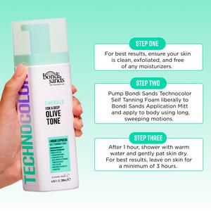 Bondi Sands Technocolor 1 Hour Express Self Tanning Foam Emerald 200ml - gallery image 6