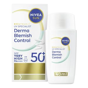 NIVEA SUN UV Face Derma Skin Clear Sun Fluid SPF50+ 40ml​