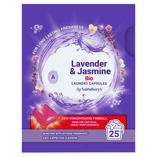 Sainsbury's Lavender & Jasmine Bio Laundry Capsules 25 Washes - gallery image 1