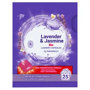 Sainsbury's Lavender & Jasmine Bio Laundry Capsules 25 Washes