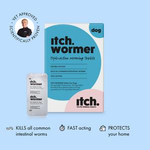 Itch Wormer Dog Worm Tablet Treatment Pack x2 - gallery image 2