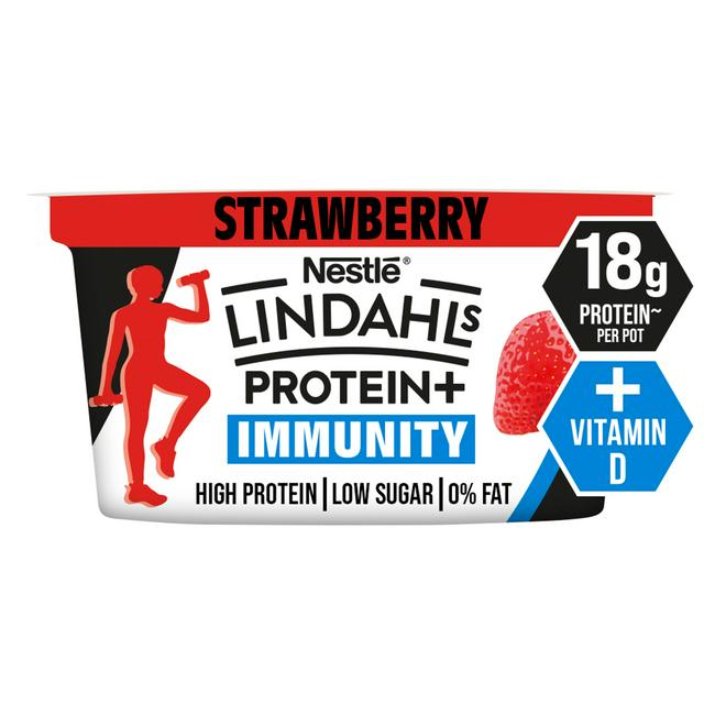 Lindahls 150g Protein + Immunity Strawberry Flavour Yoghurt - gallery image 1