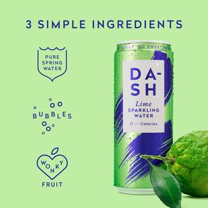 Dash Lime Sparkling Water 4 x 330ml - gallery image 3