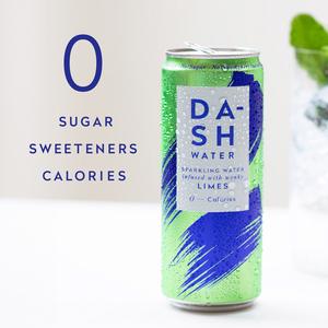 Dash Lime Sparkling Water 4 x 330ml - gallery image 4